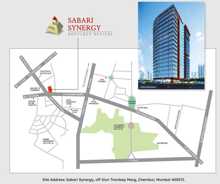 Map Location, swastik-chambers Commercial Office Space 736 Sq.Ft. In Chembur Mumbai 10582961