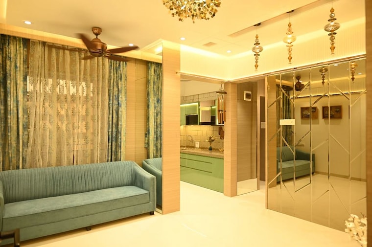 Living Room, deeplaxmi-shreeji-meadows 1 Bedroom 625 Sq.Ft. Apartment In Katrap Thane 10583109