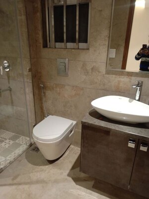 Bathroom in 4 BHK Builder Floor at Malviya Nagar – for Rent