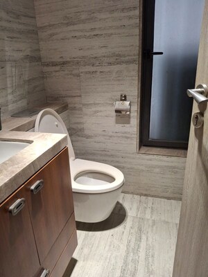 Bathroom in 2 BHK Apartment at Rustomjee Paramount, Khar West – for Rent