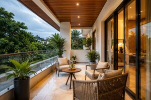 Balcony in 3 BHK Villa at Marad – for Sale