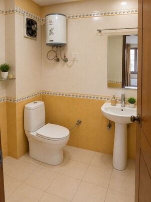 Bathroom in 3 BHK Apartment at Gee Cee Enclave, The Mall Avenue – for Sale