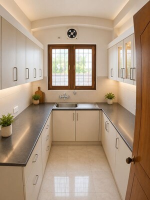 Kitchen in 3 BHK Apartment at Gee Cee Enclave, The Mall Avenue – for Sale