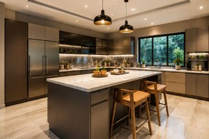 Kitchen in 4 BHK Villa at Thevakkal – for Sale