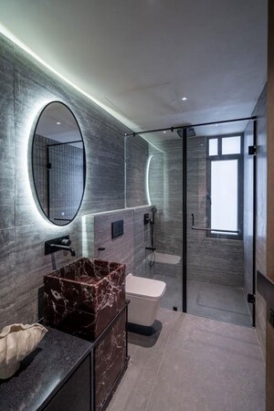 Bathroom in 4 BHK Apartment at Sheladia Artefino, Thaltej – for Sale