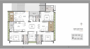 Floor Plan in 4 BHK Apartment at Sheladia Artefino, Thaltej – for Sale