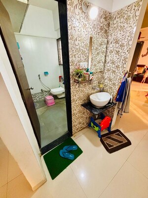 Bathroom in 3 BHK Apartment at SAA Sai Avishkar, Dhayari – for Rent