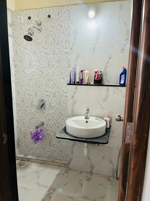 Bathroom in 3 BHK Apartment at Jagdamba Tower, Kharadi – for Rent
