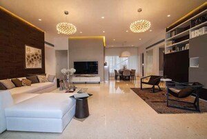 Living Room in 1 BHK Apartment at Kalpataru Immensa, Kolshet Road – for Rent