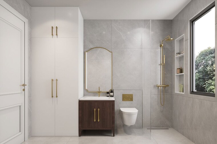 Bathroom, t-and-t-the-blue 3 Bedroom 2048 Sq.Ft. Apartment In Siddharth Vihar Ghaziabad 10584424