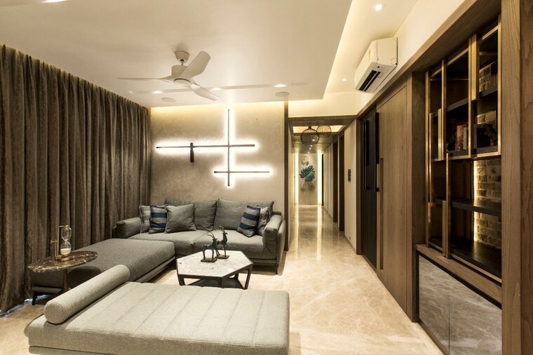Living Room, runwal-elegante 3 Bedroom 1870 Sq.Ft. Apartment In Andheri West Mumbai 10584489
