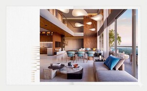 Living Room in 5 BHK Penthouse at Raamah Ellemento, Sevasi – for Sale