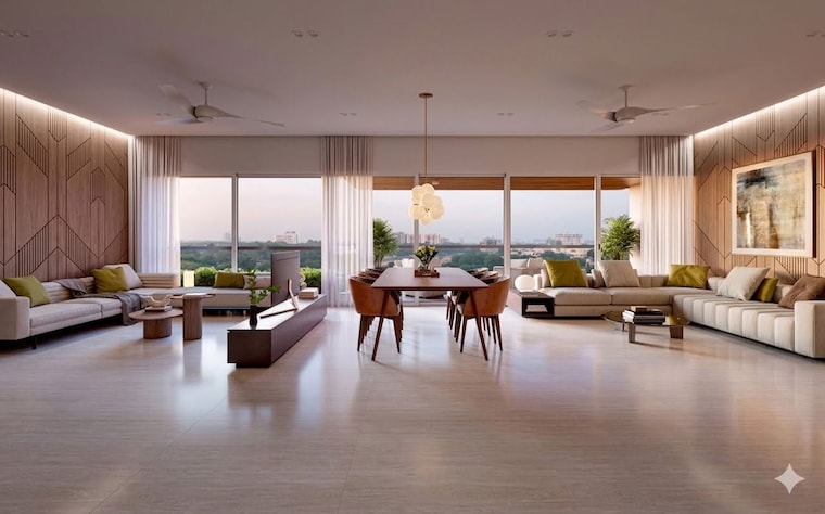 Living Room, raamah-ellemento 5 Bedroom 5015 Sq.Ft. Penthouse In Sevasi Vadodara 10578831