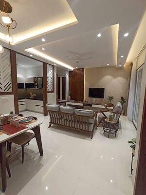 Living Room in 3 BHK Apartment at Beharay Rathi Hillview Residency, Kothrud – for Sale