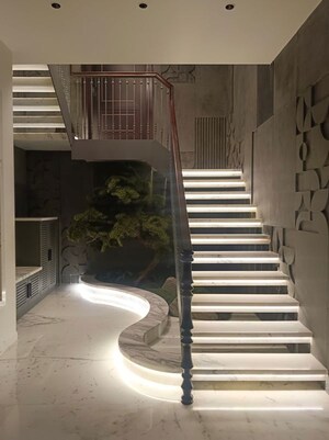 Staircase in 5 BHK Penthouse at Vasant Kunj – for Sale