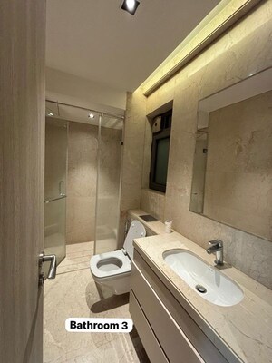 Bathroom in 3 BHK Apartment at Rustomjee Seasons Bandra East, Bandra East – for Rent