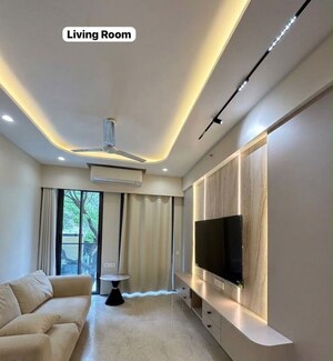 Living Room in 3 BHK Apartment at Rustomjee Seasons Bandra East, Bandra East – for Rent