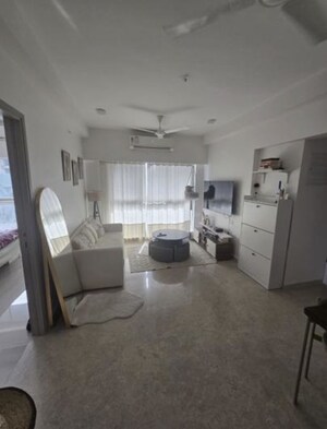 Living Room in 2 BHK Apartment at Rustomjee Erika, Bandra East – for Rent
