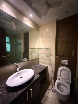 Bathroom in 3 BHK Builder Floor at Defence Colony – for Rent