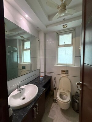 Bathroom in 3 BHK Builder Floor at Defence Colony – for Rent