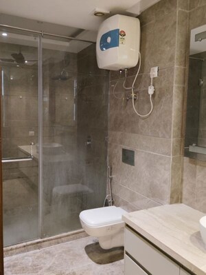 Bathroom in 4 BHK Builder Floor at Chittaranjan Park – for Rent