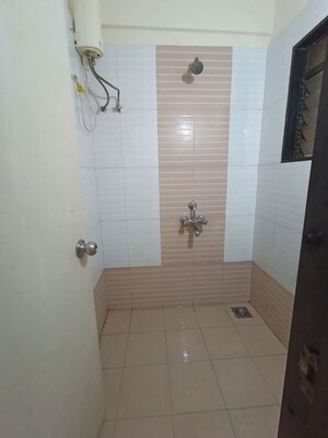 Bathroom in 1 BHK Apartment at Hyde Park CHS, Kharghar – for Rent