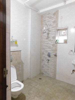 Bathroom in 4 BHK Builder Floor at Jyothi Banjara, Banjara Hills – for Rent