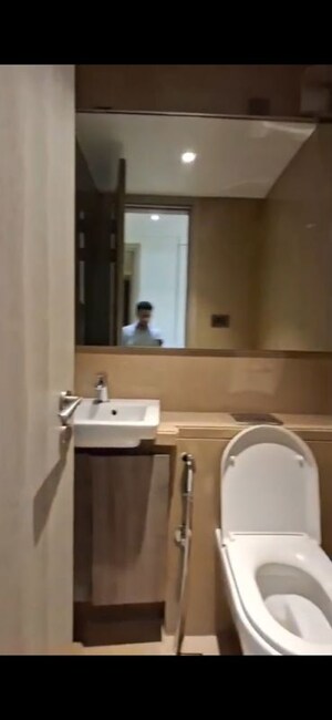 Bathroom in 4 BHK Apartment at Rustomjee Seasons, Bandra East – for Rent