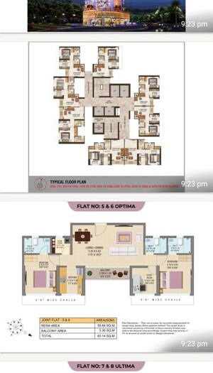 Floor Plan in 1 BHK Apartment at Vihang Valley Phase 3, Kasarvadavali – for Sale