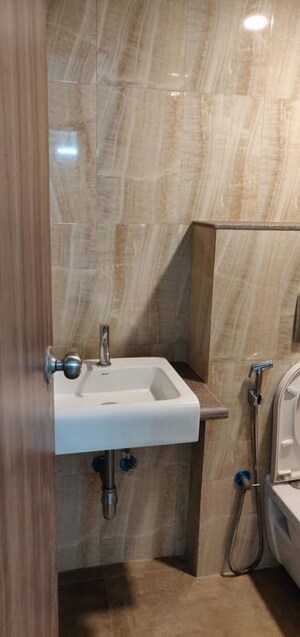 Bathroom in 3 BHK Apartment at Lodha Amara, Kolshet Road – for Rent