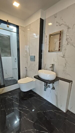 Bathroom in 1 BHK Apartment at Neumec Shreeji Towers, Wadala East – for Rent