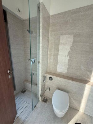 Bathroom in 3 BHK Apartment at Sheth Auris Serenity Tower 2, Malad West – for Rent