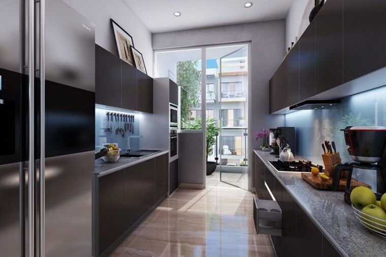 Kitchen, godrej-meridien 3 Bedroom 1855 Sq.Ft. Apartment In Sector 106 Gurgaon 10586152