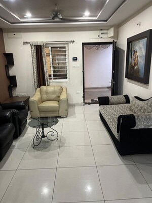 Living Room in 3 BHK Apartment at Aparna HillPark Lake Breeze, Chanda Nagar – for Rent