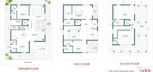 Floor Plan in 4 BHK Villa at Identity Aastha, Almasguda – for Sale