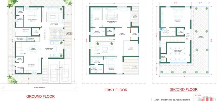 Floor Plan, identity-aastha 4 Bedroom 4404 Sq.Ft. Villa In Almasguda Hyderabad 10586401