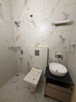 Bathroom in 3 BHK Builder Floor at Sushant Lok I – for Rent