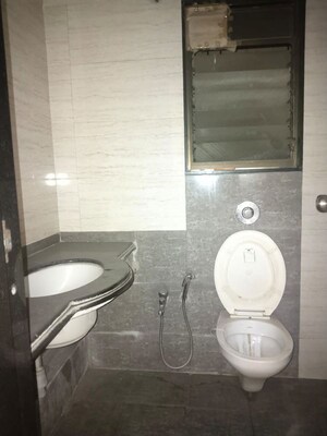 Bathroom in 2 BHK Apartment at Hyde Park CHS, Kharghar – for Rent