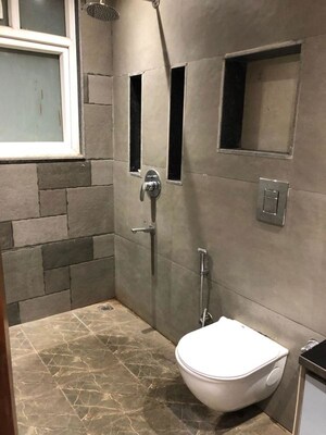 Bathroom in 1 BHK Builder Floor at Sushant Lok I – for Rent