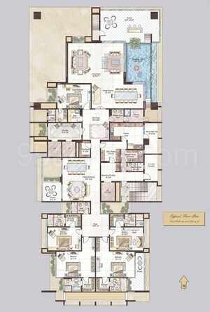 Floor Plan in 5 BHK Apartment at ABIL Gods Blessings, Koregaon Park – for Rent