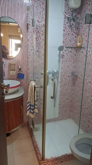 Bathroom in 2 BHK Apartment at Reflex Satnam Apartment, Cuffe Parade – for Rent