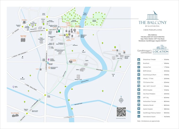 Map Location, randesan 3 Bedroom 266 Sq.Yd. Builder Floor In Randesan Gandhinagar 10586455