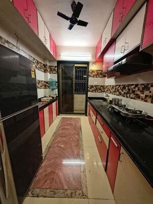 Kitchen in 3 BHK Apartment at Ravechi Heights, Kharghar – for Rent