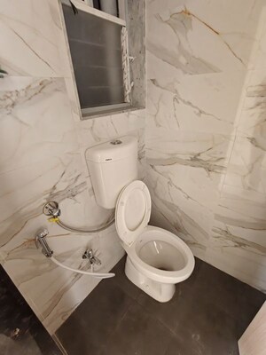 Bathroom in 1 BHK Apartment at Aanand Jai Bhavani CHS LTD SRA Project, Pokhran Road No Two – for Rent