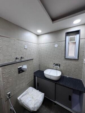 Bathroom in 3 BHK Apartment at Sector 6 Dwarka – for Rent