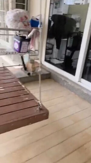 Balcony in 3 BHK Apartment at Kumar Peninsula, Baner – for Rent