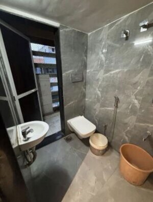 Bathroom in 2 BHK Apartment at Vastu Anand Apartment, Kalwa – for Rent