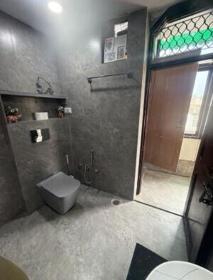 Bathroom in 2 BHK Builder Floor at Mahendru Enclave – for Rent