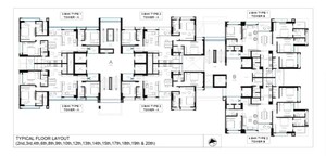 Floor Plan in 3 BHK Apartment at Vastrapur – for Sale