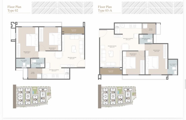 Floor Plan, happy-uptown 2 Bedroom 1260 Sq.Ft. Apartment In Shela Ahmedabad 10587796